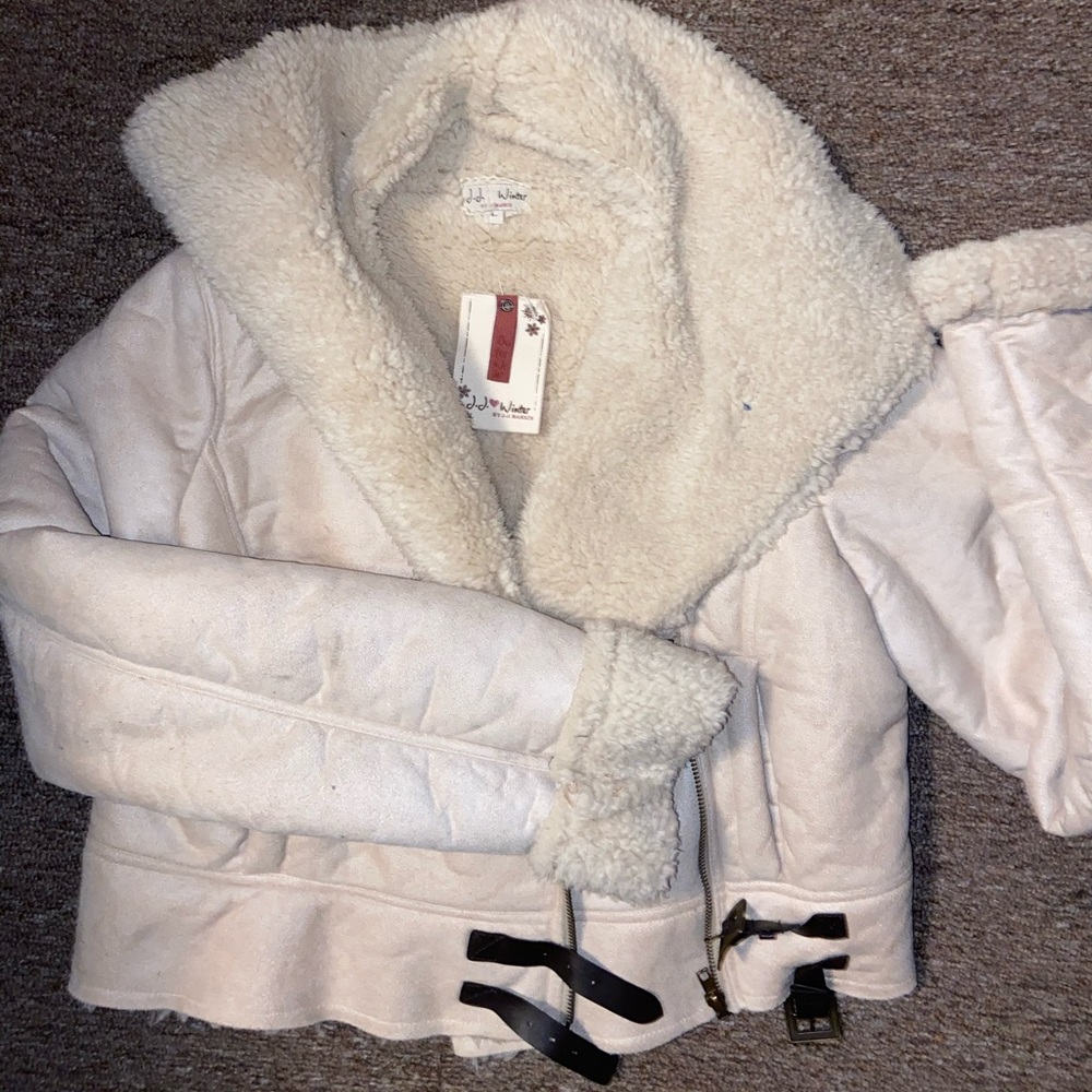 Cropped Faux Fur Soft Suede Jacket